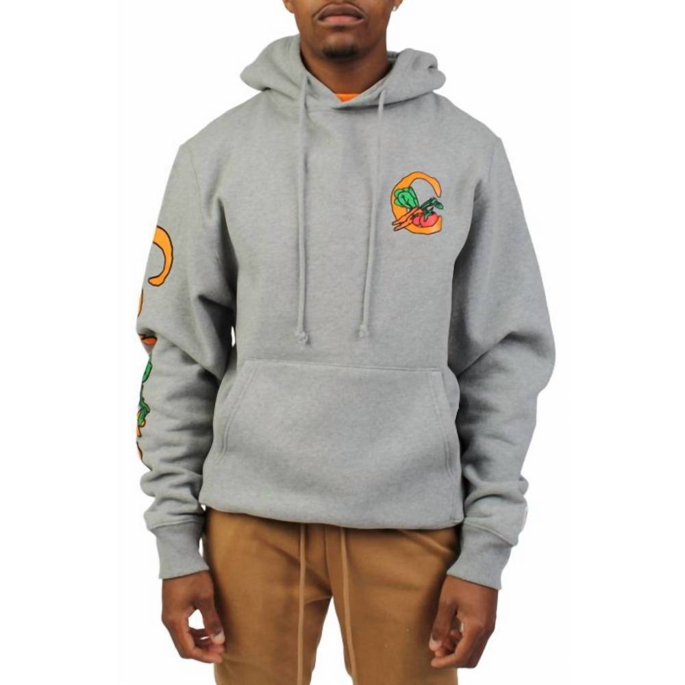 NEW CARROTS carrots wordmark hooded sweatshirt in heather grey